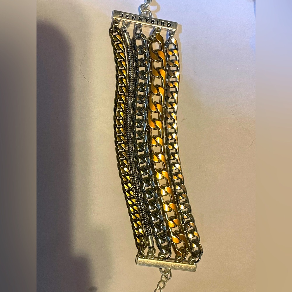 Jenny bird. Chain Link Metal Austin Cuff Style Bracelet